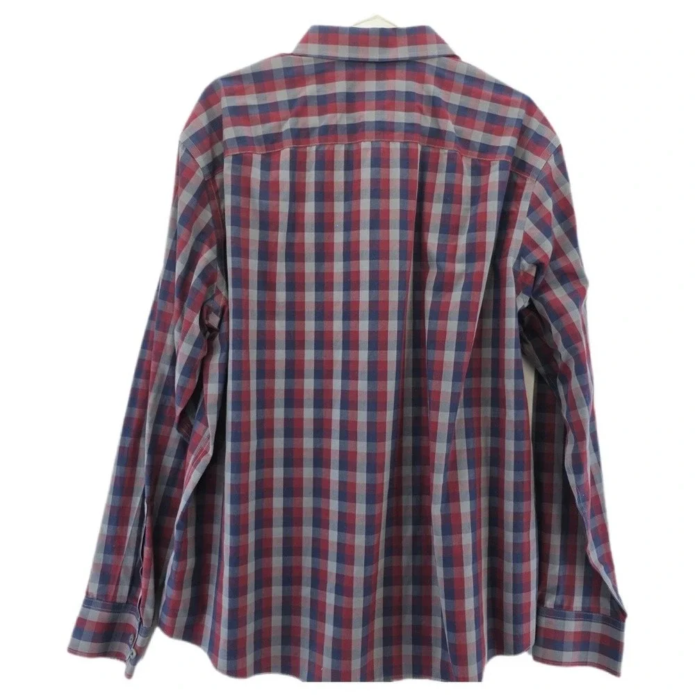 UNTUCKit Shirt Mens 2XL Plaid Pomerol WF Wrinkle Free Button‎ Down Casual